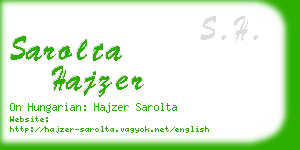 sarolta hajzer business card